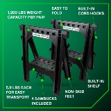 Folding Sawhorses (2-Pack) | Metabo HPT 115445M
