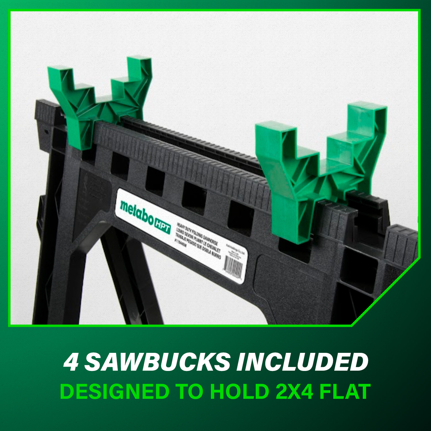 ⭐︎　② Folding Sawhorses (2-Pack) | Metabo HPT 115445M