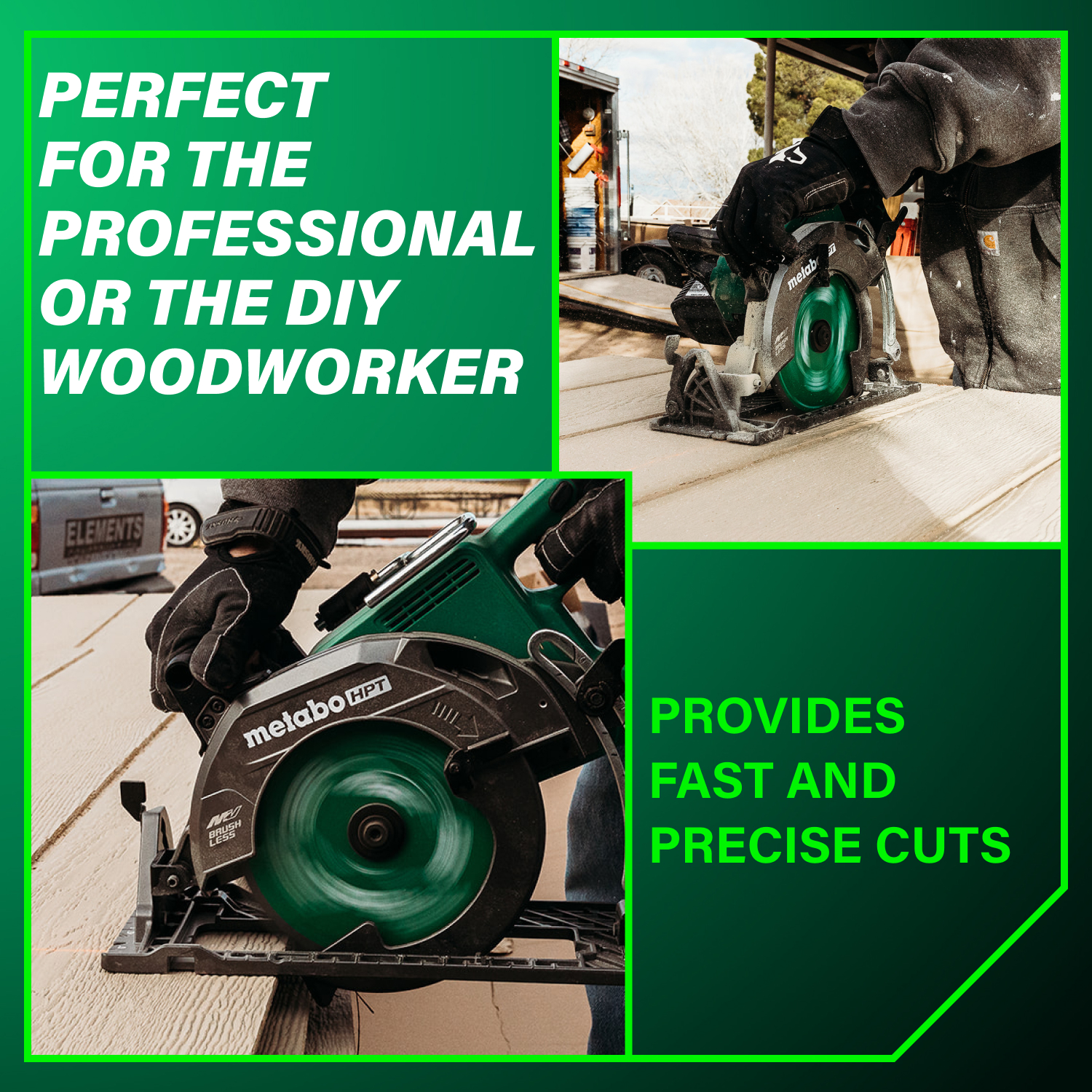 36V MultiVolt 7-1/4 Inch Rear Handle Circular Saw | Metabo HPT