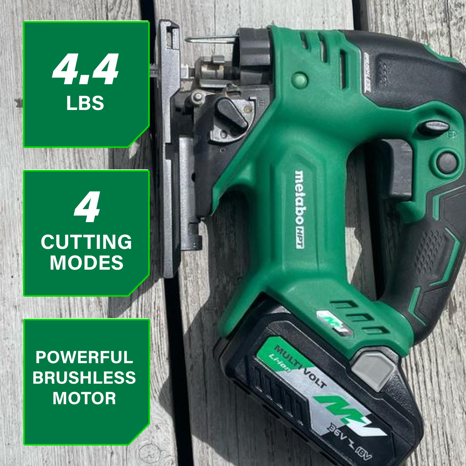 36V MultiVolt Cordless Brushless Orbital Jig Saw | Metabo HPT CJ36DAQ4