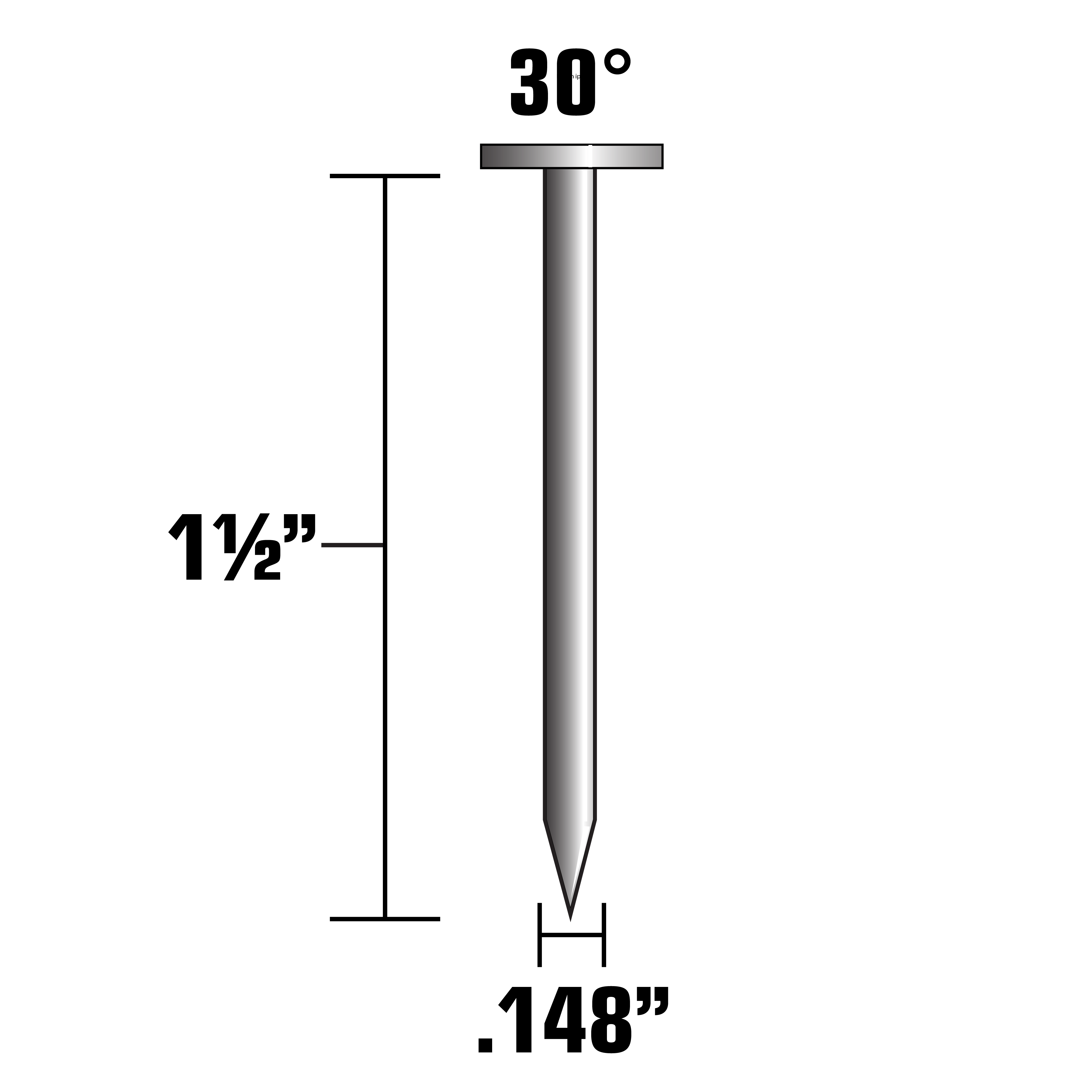1-1/2 Inch x .148 Smooth Shank Full Round Head Bright Basic 1-1/2 Inch x .148 Smooth Shank Full Round Head Bright Basic