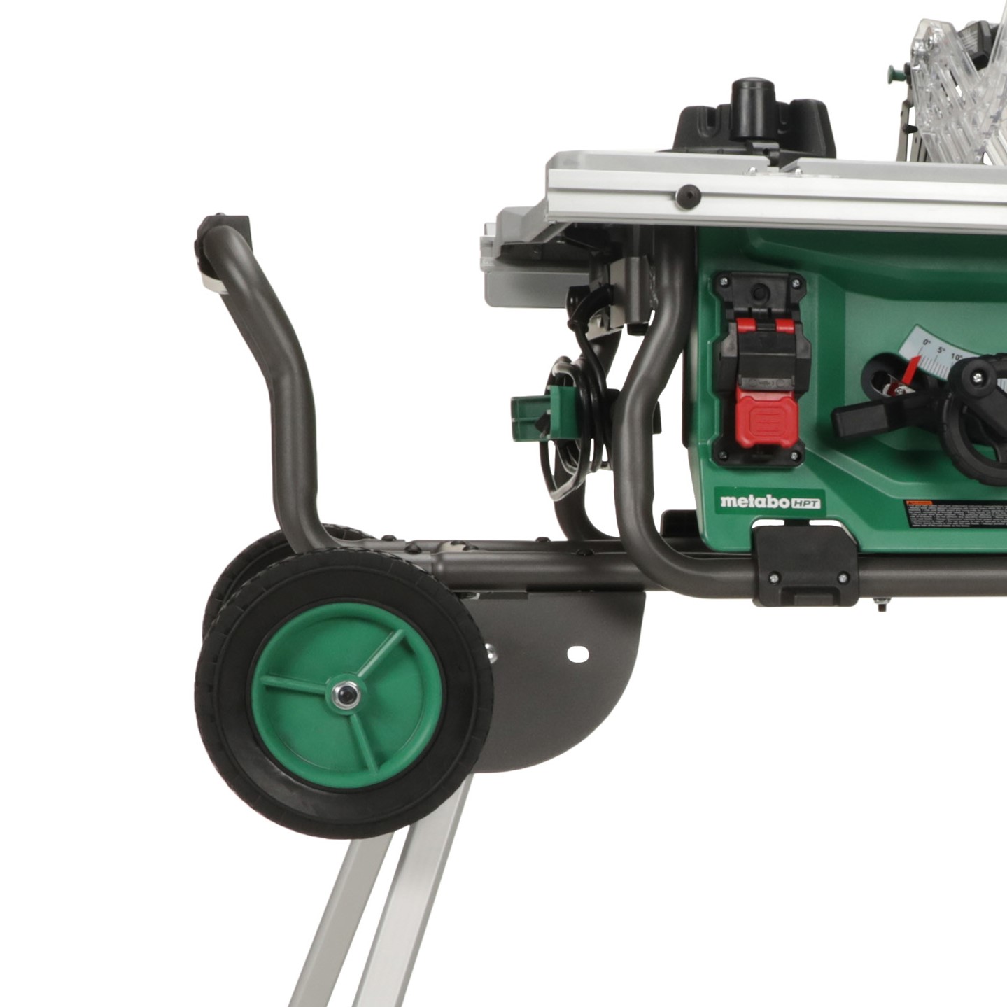 Hitachi c10rj 10 inch jobsite table saw with fold roll stand discount
