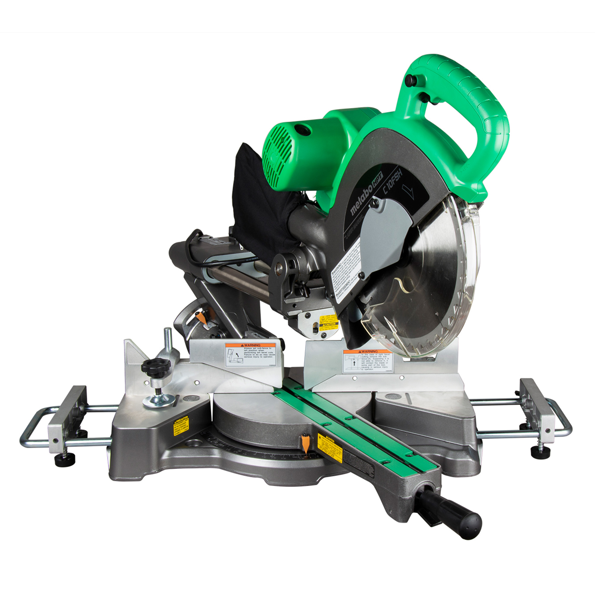 10 Inch Sliding Dual Compound Miter Saw with Laser Marker Metabo HPT C10FSHS