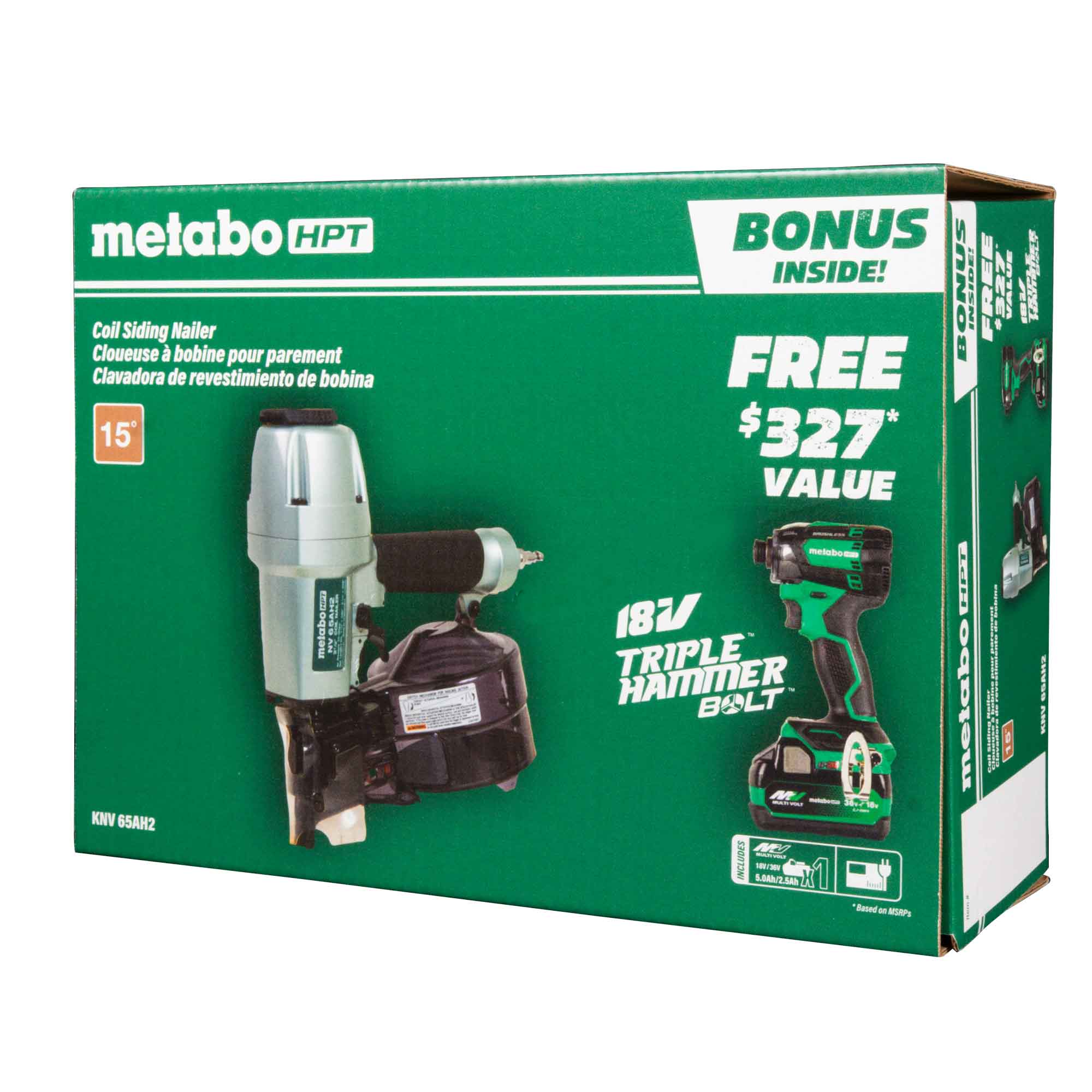Metabo HPT (was Hitachi Power Tools) 2.5-in-Gauge 15-Degree Siding Pneumatic Nailer Metabo HPT (was Hitachi Power Tools) 2.5-in-Gauge 15-Degree Siding Pneumatic Nailer
