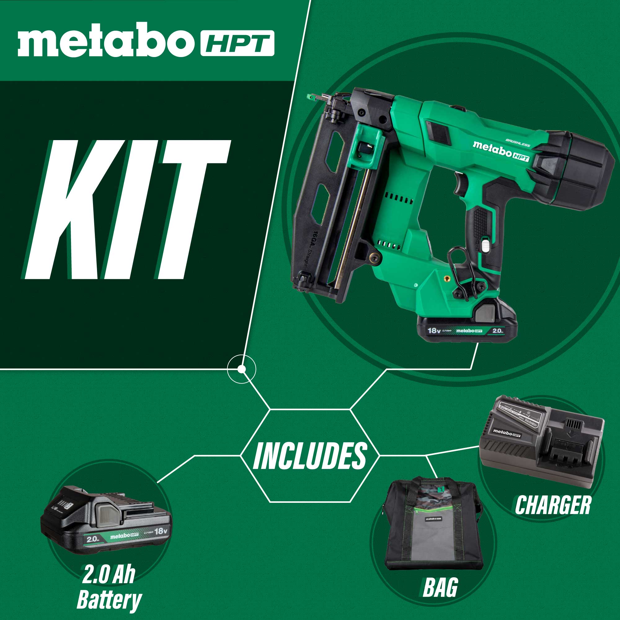 MultiVolt ™ 18 Ga Compact 18V Multivolt™ Straight Cordless Finish