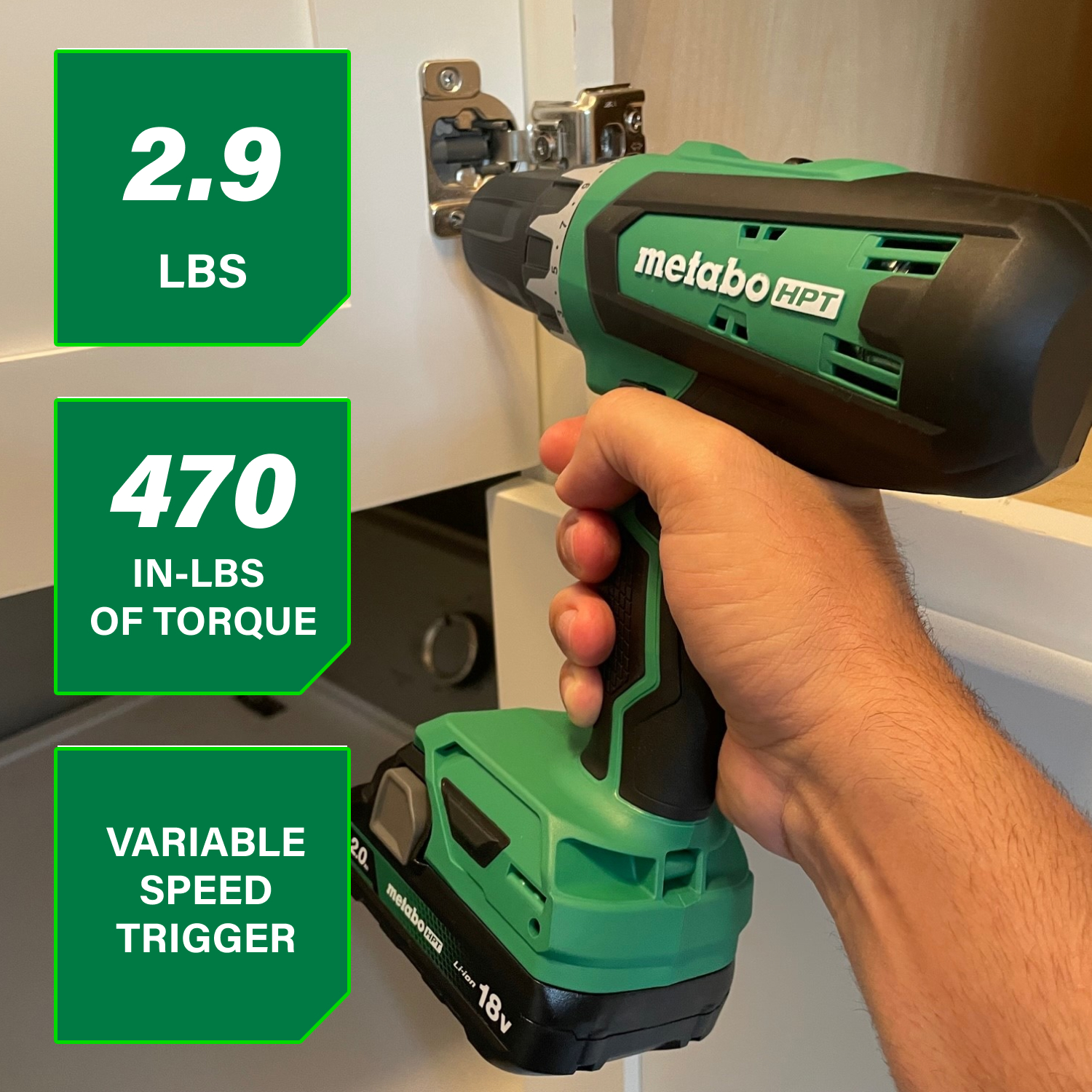 18V Cordless Drill Driver Kit | Metabo HPT DS18DFX