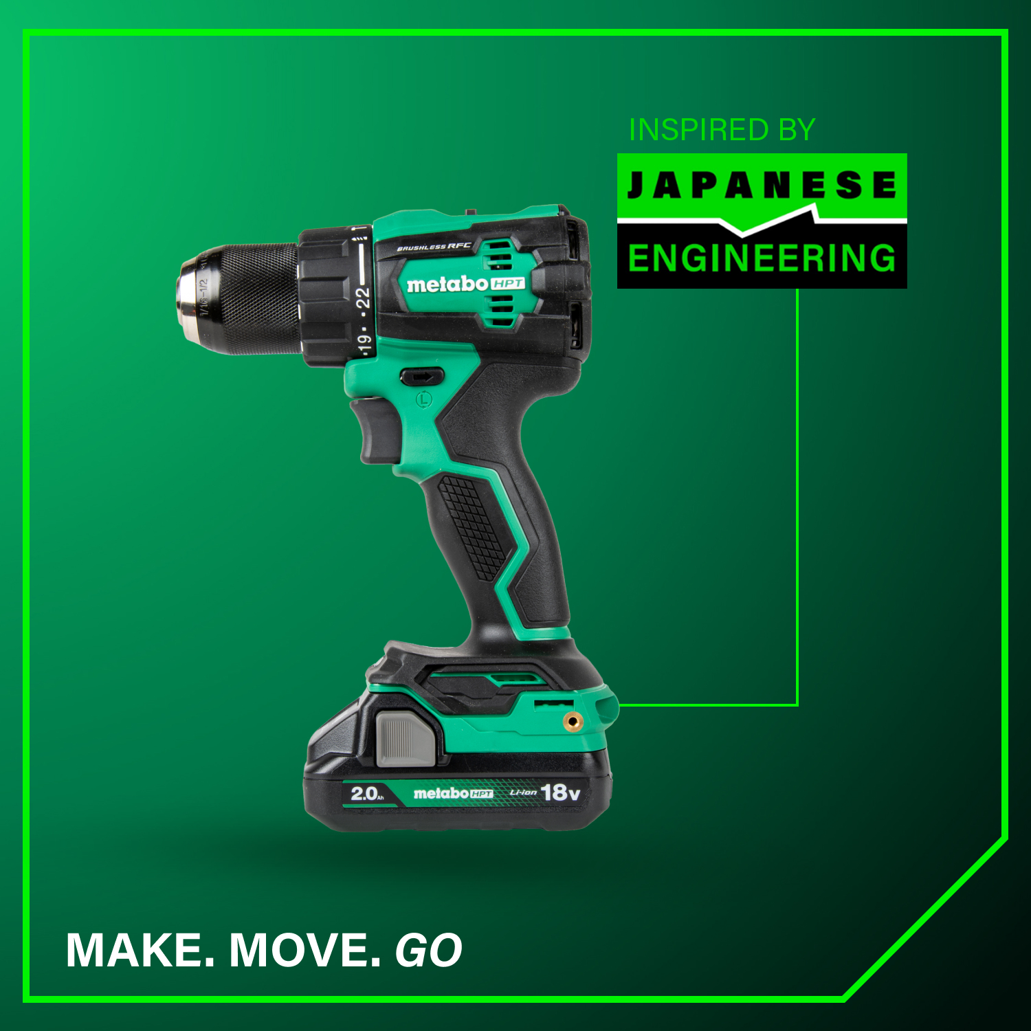18V MultiVolt™ Cordless Brushless Hammer Drill Kit (2 x 2.0Ah