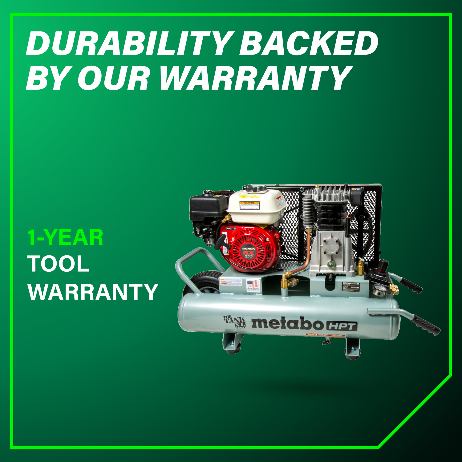 The Tank XL 9-Gallon Gas Wheelbarrow Compressor | Metabo HPT EC2610EA