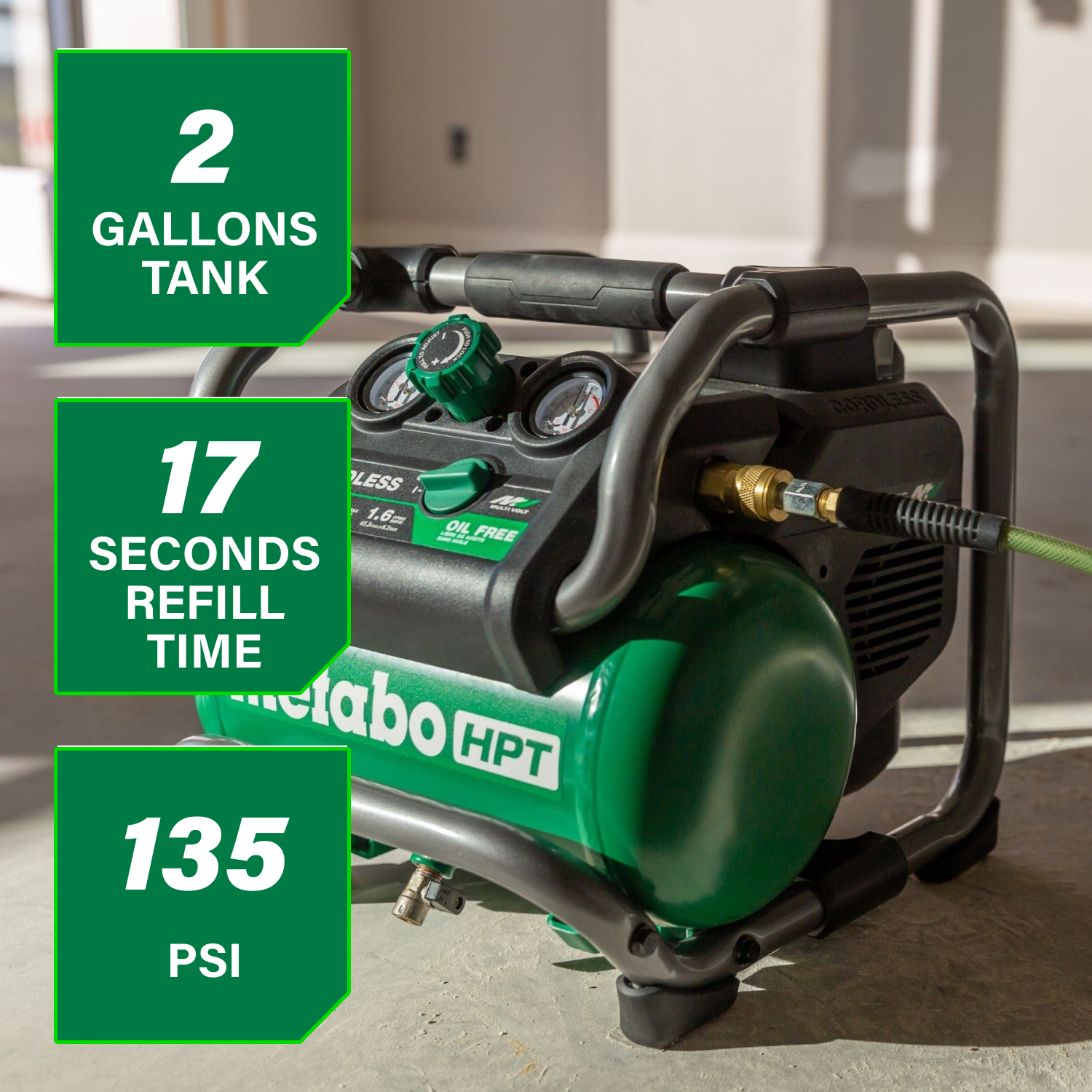 36V MultiVolt 2 Gallon Cordless Air Compressor (Tool Body Only