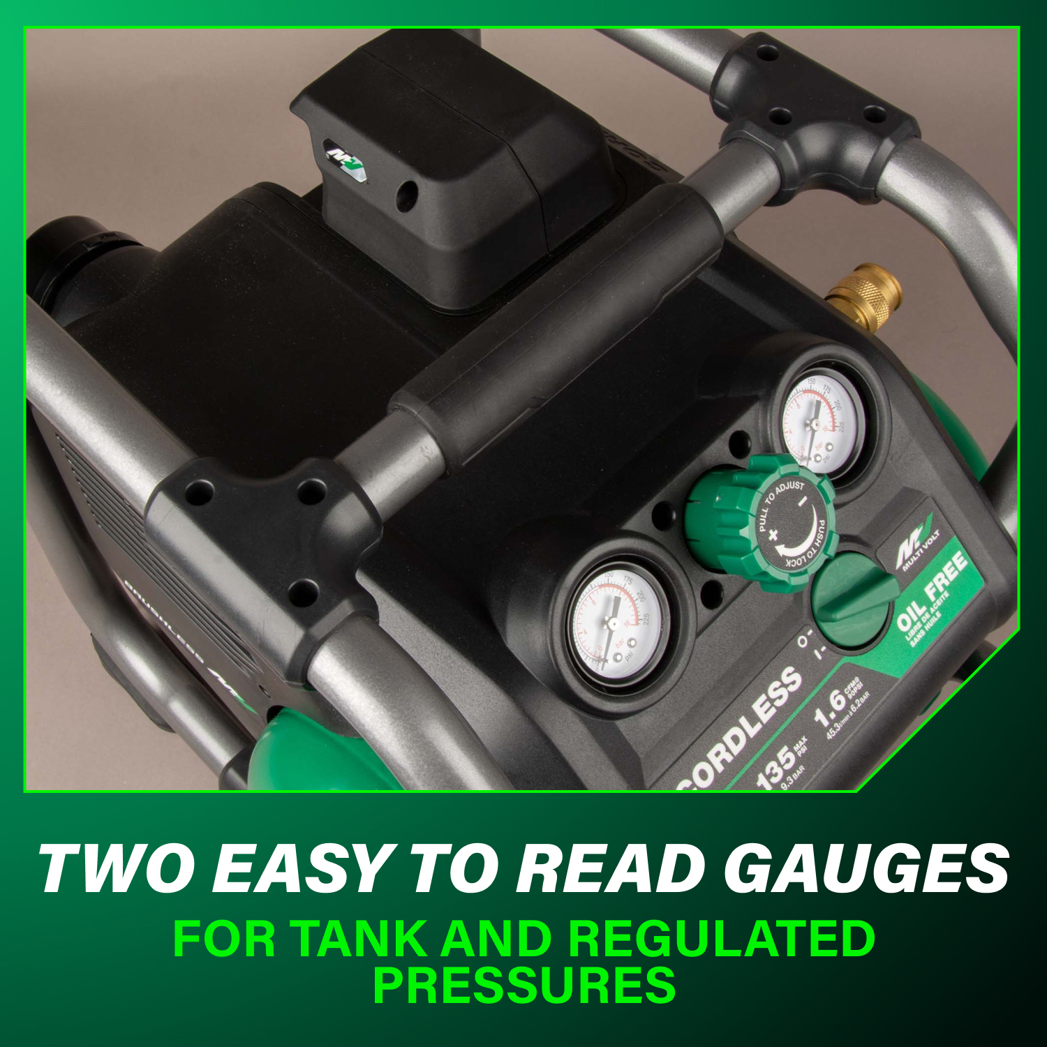 36V MultiVolt 2 Gallon Cordless Air Compressor (Tool Body Only