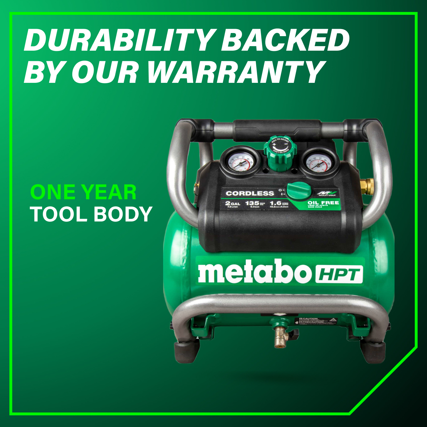36V MultiVolt 2 Gallon Cordless Air Compressor (Tool Body Only