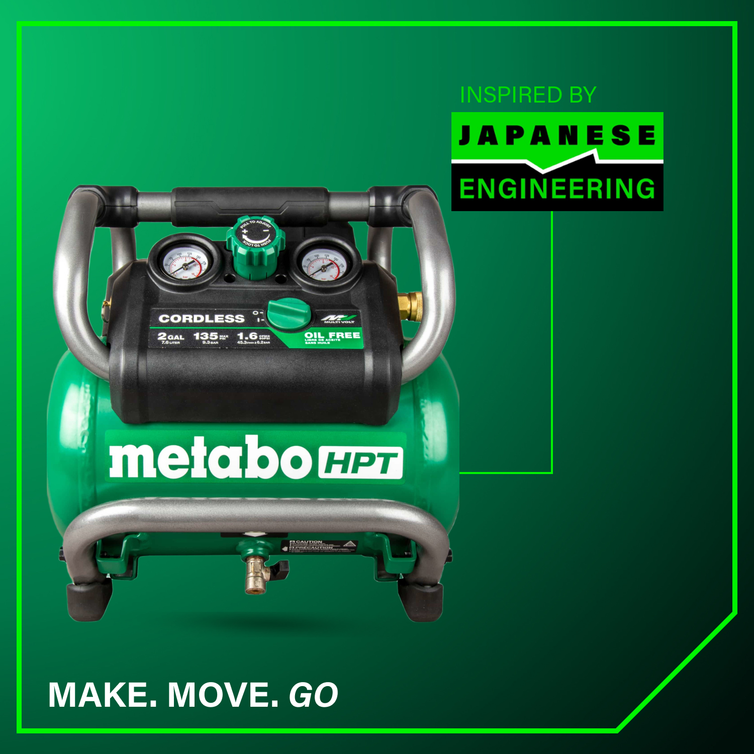 36V MultiVolt 2 Gallon Cordless Air Compressor (Tool Body Only