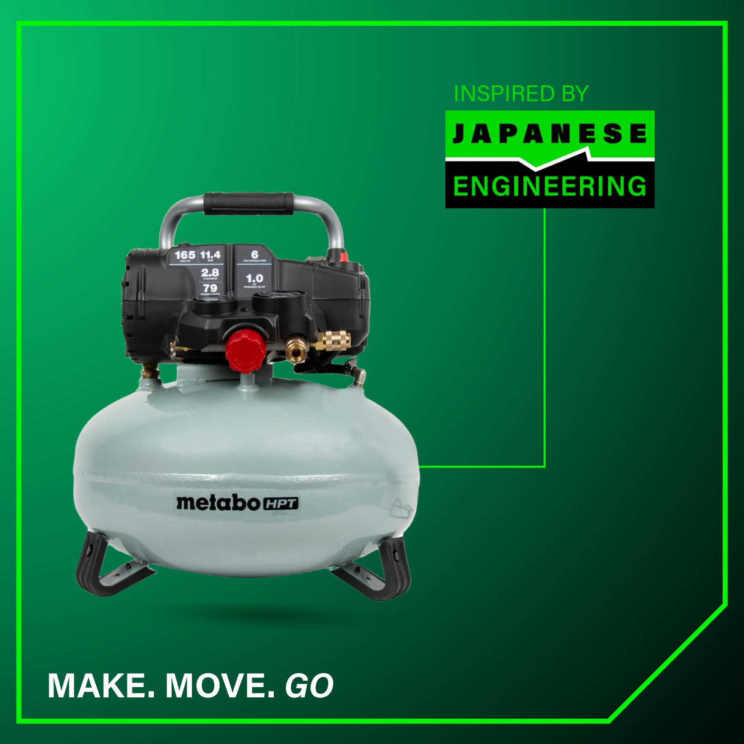 6-Gallon 165PSI Pancake Compressor | Metabo HPT EC711S