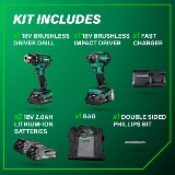 18V MultiVolt™ Cordless Brushless Driver Drill & Impact