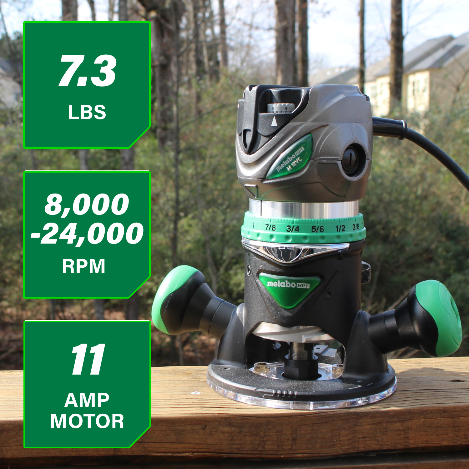 2-1/4 Peak HP Variable Speed Fixed Base Router | Metabo HPT