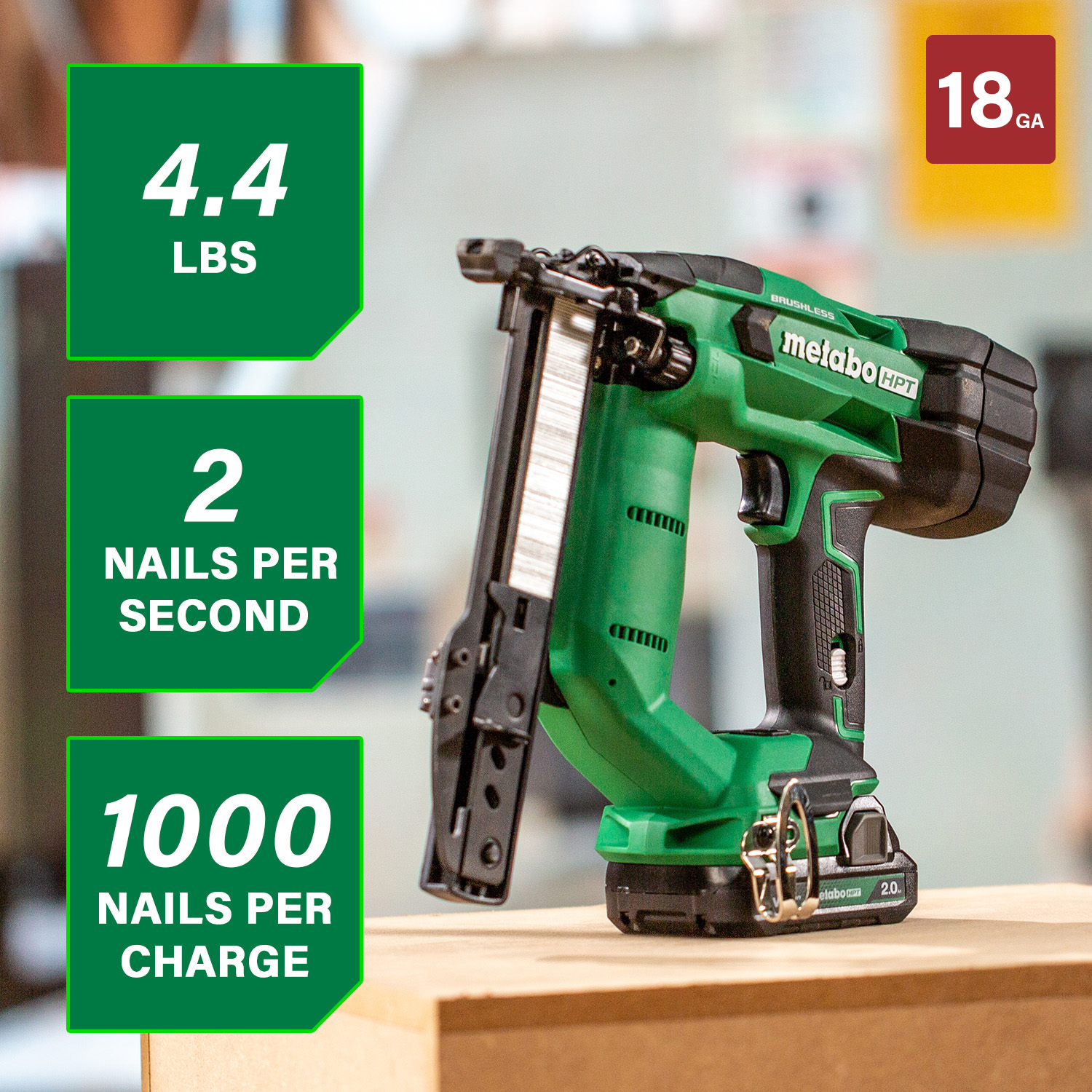 18V MultiVolt™ Brushless 18-Gauge 1/4