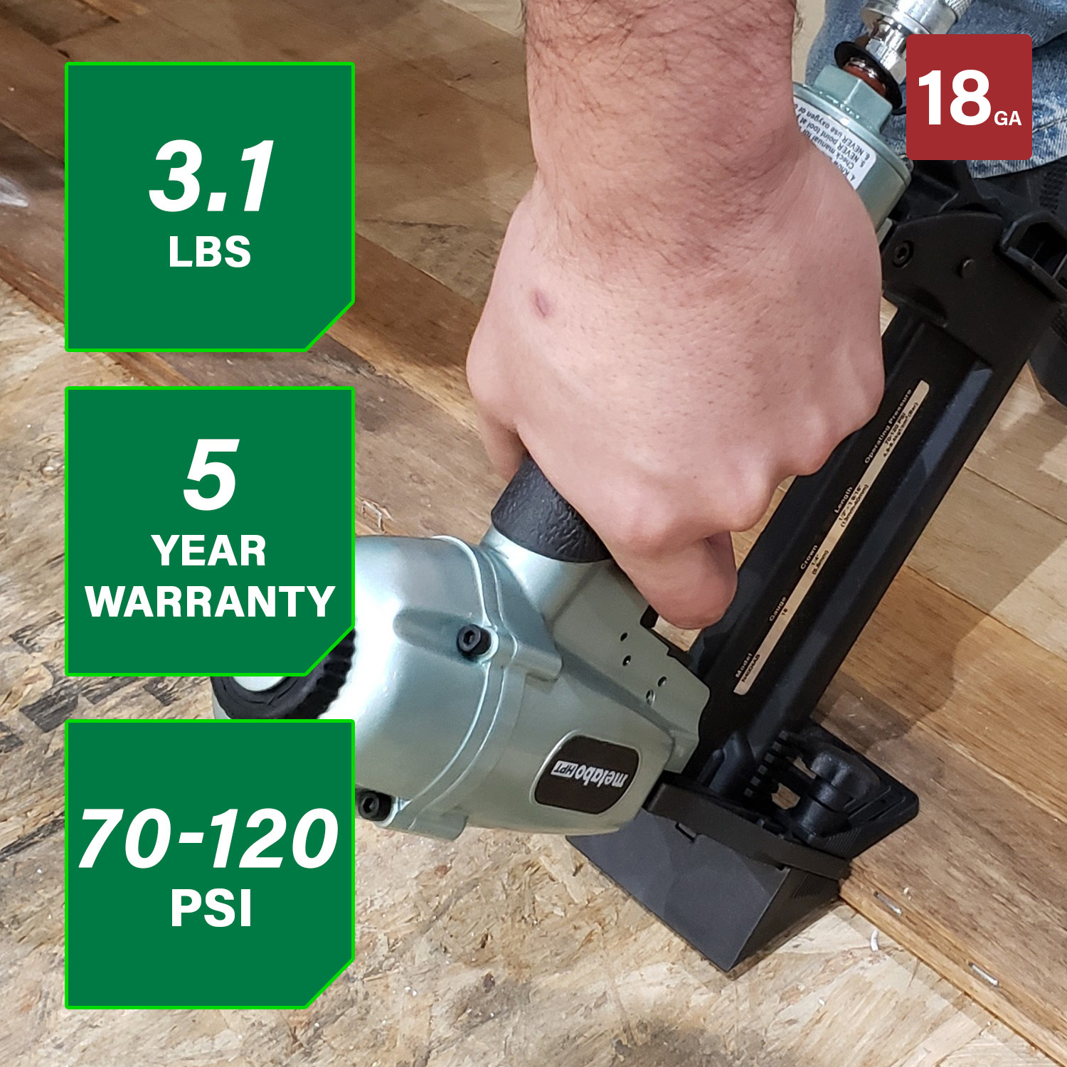 18 Gauge ¼ Inch Crown Flooring Stapler | Metabo HPT N4004AB