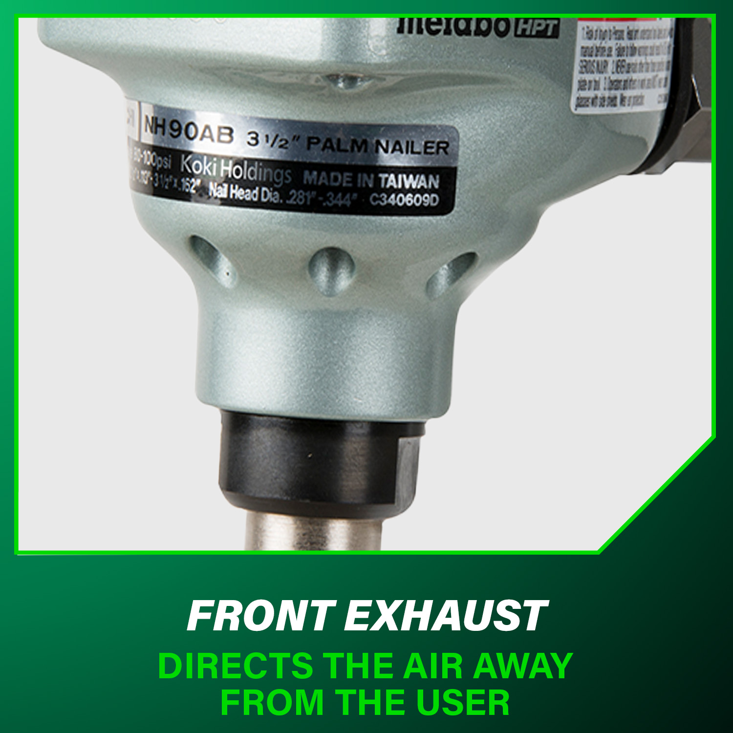 3-1/2 Inch Palm Nailer | Metabo HPT NH90AB