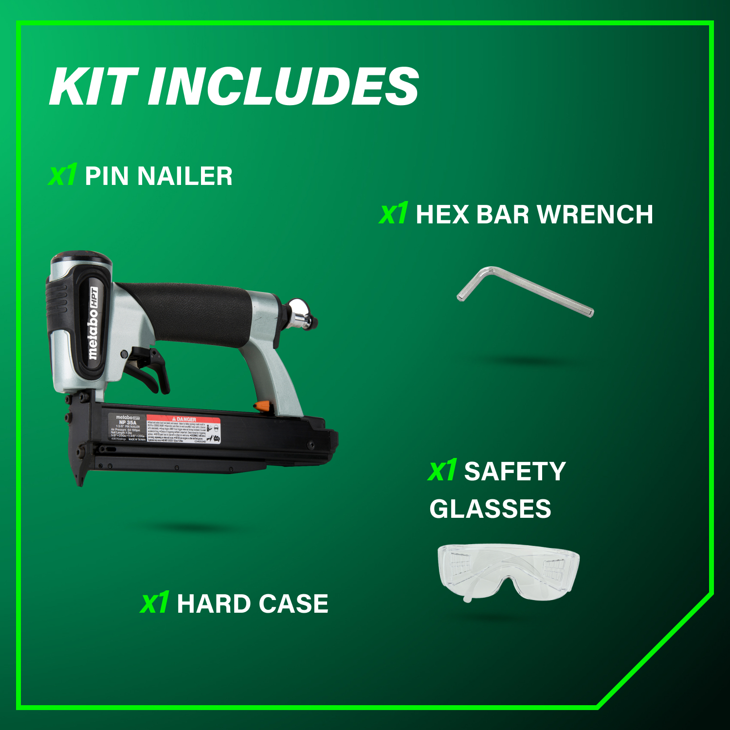 1-3/8 Inch 23 Gauge Micro Pin Nailer | Metabo HPT NP35A