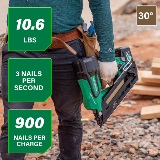 30 Degree 36V Cordless Paper Strip Framing Nailer | Metabo
