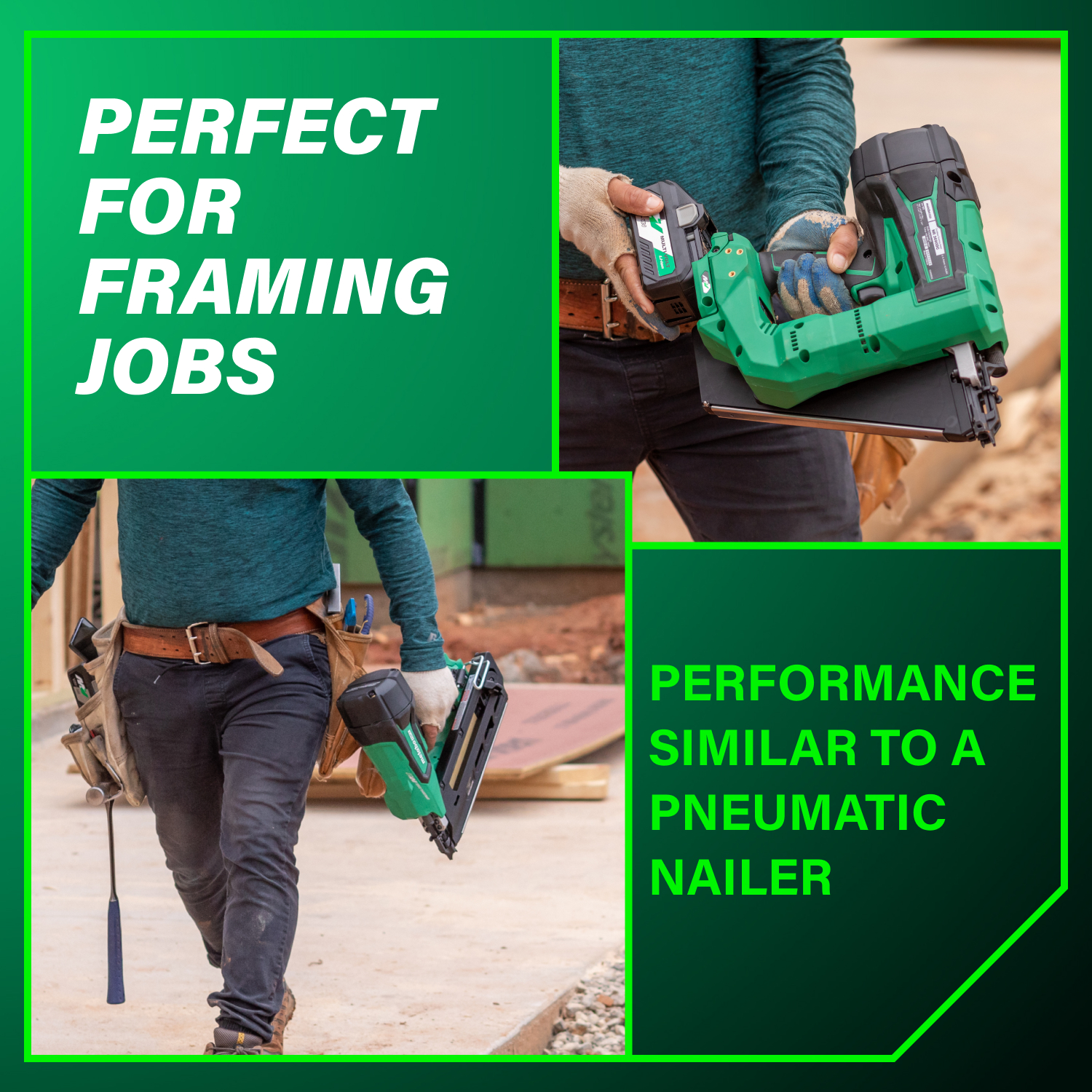 30 Degree 36V Cordless Paper Strip Framing Nailer | Metabo HPT