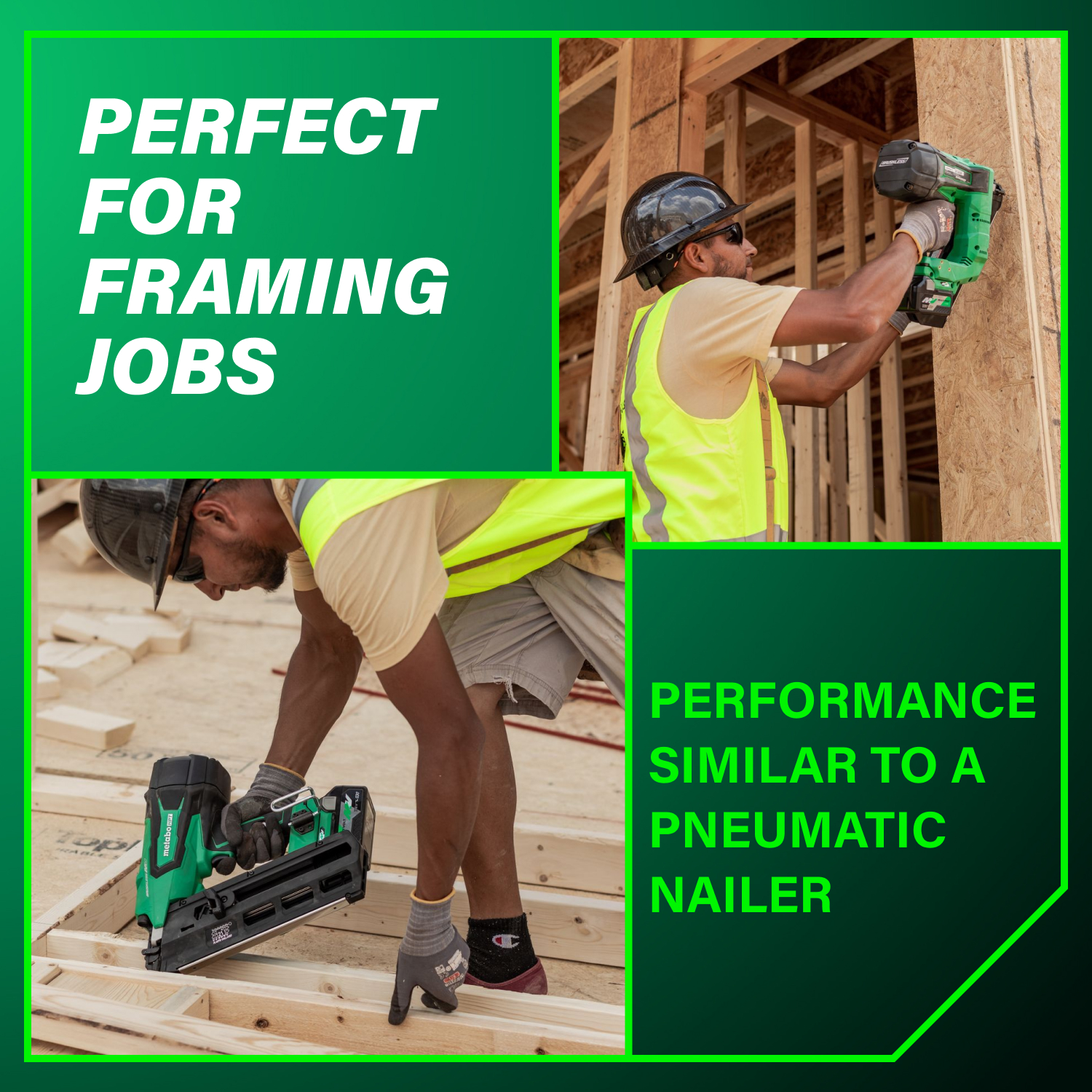 21 Degree 36V Cordless Plastic Strip Framing Nailer | Metabo HPT