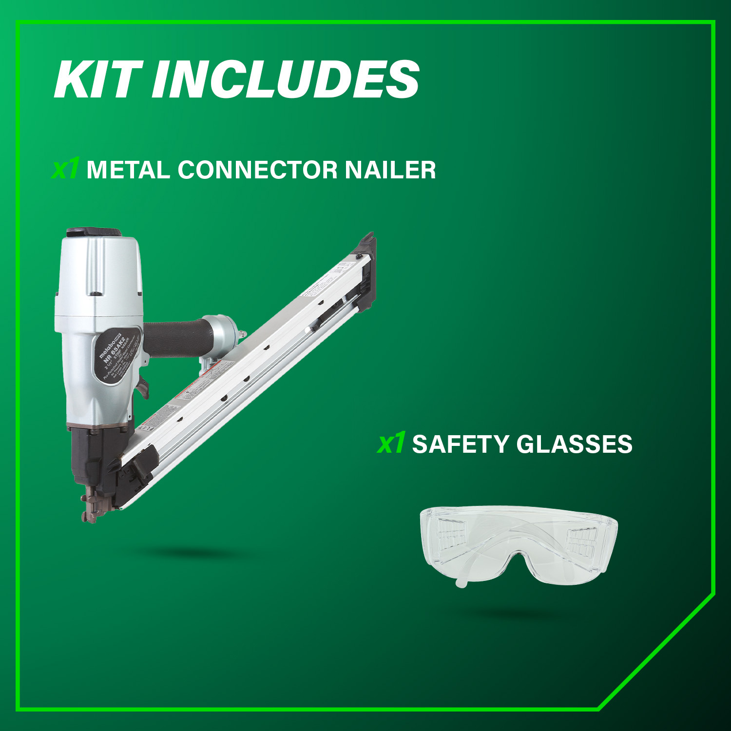 36 Degree 2-1/2 Inch Strap-Tite® Metal Connector Nailer | Metabo