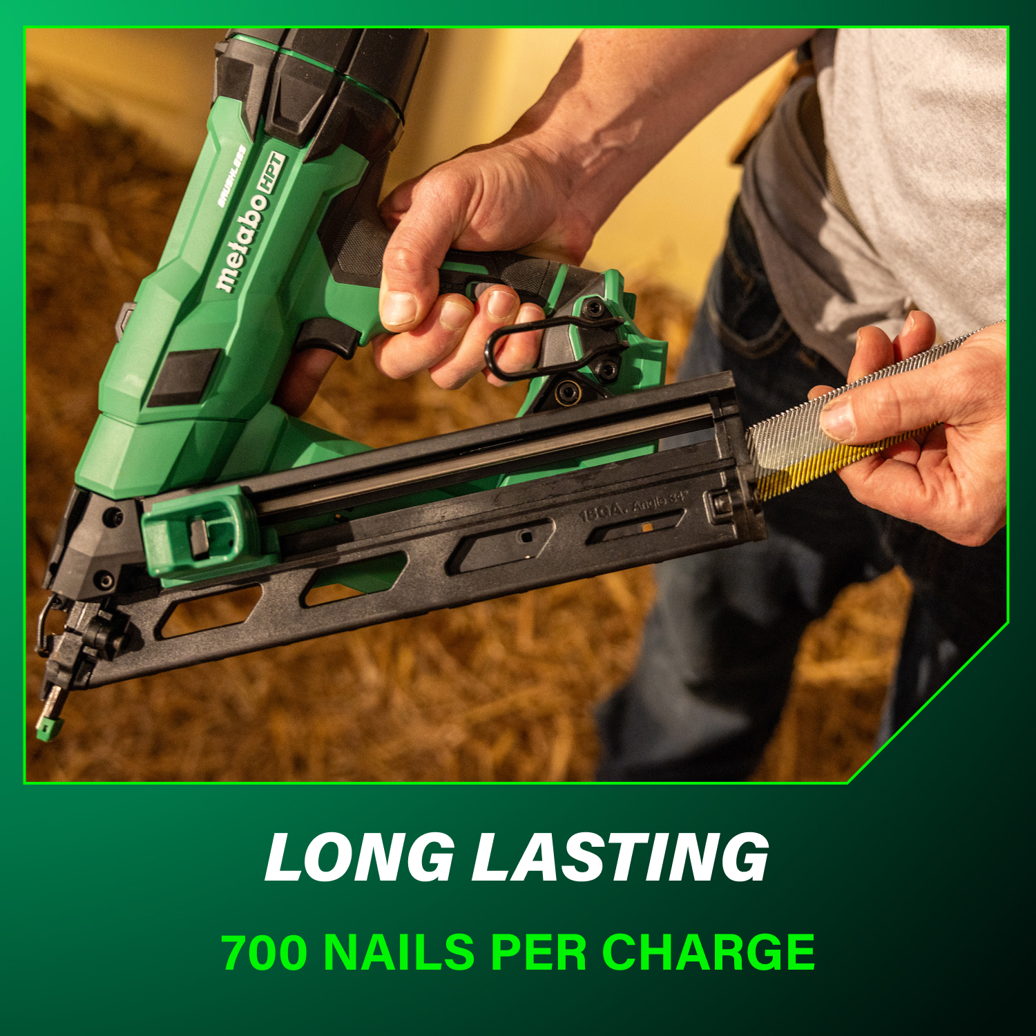 18V MultiVolt™ Brushless Pro 15-GA Angled Finish Nailer (1x2.0Ah
