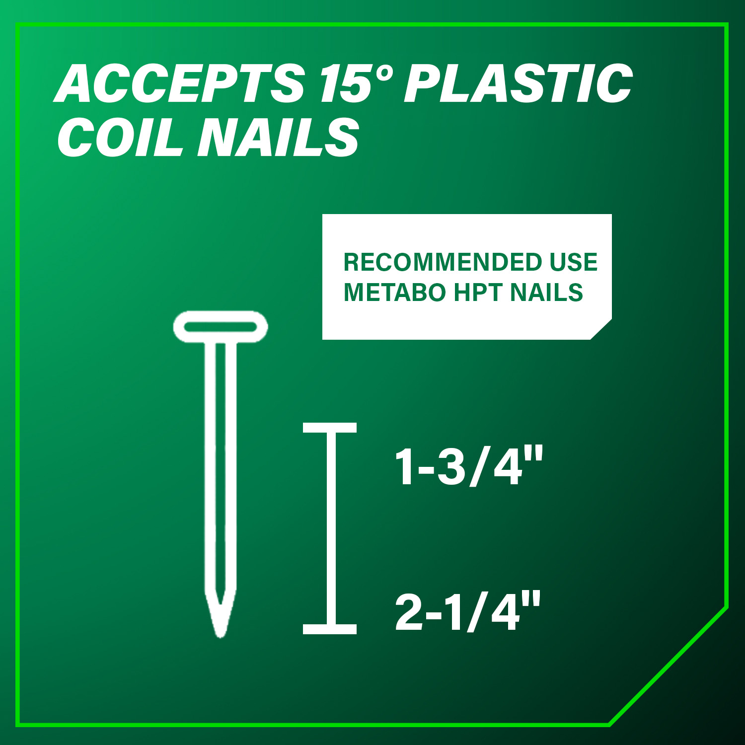 3 Inch Siding/Light Framing (Sheathing) Coil Nailer | Metabo HPT