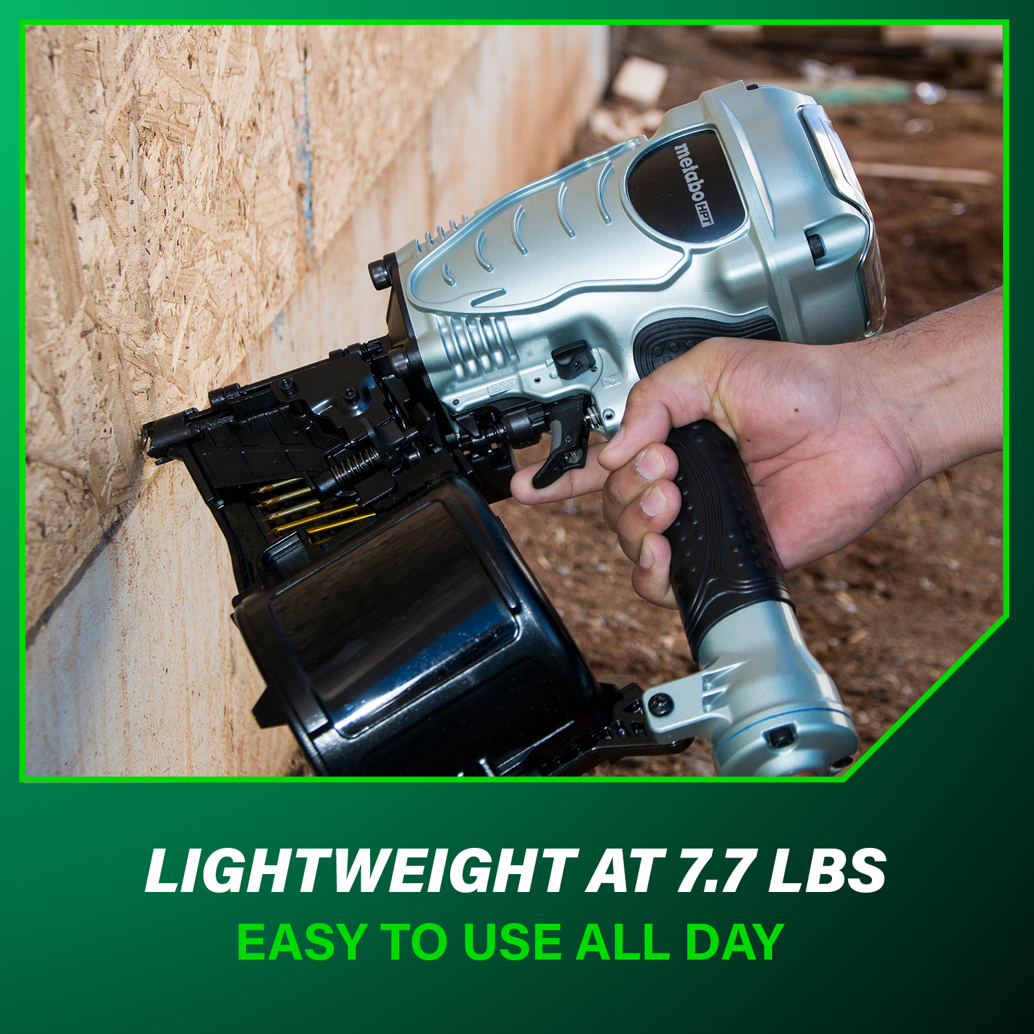 3-1/2 Inch Coil Framing Nailer | Metabo HPT NV90AGS