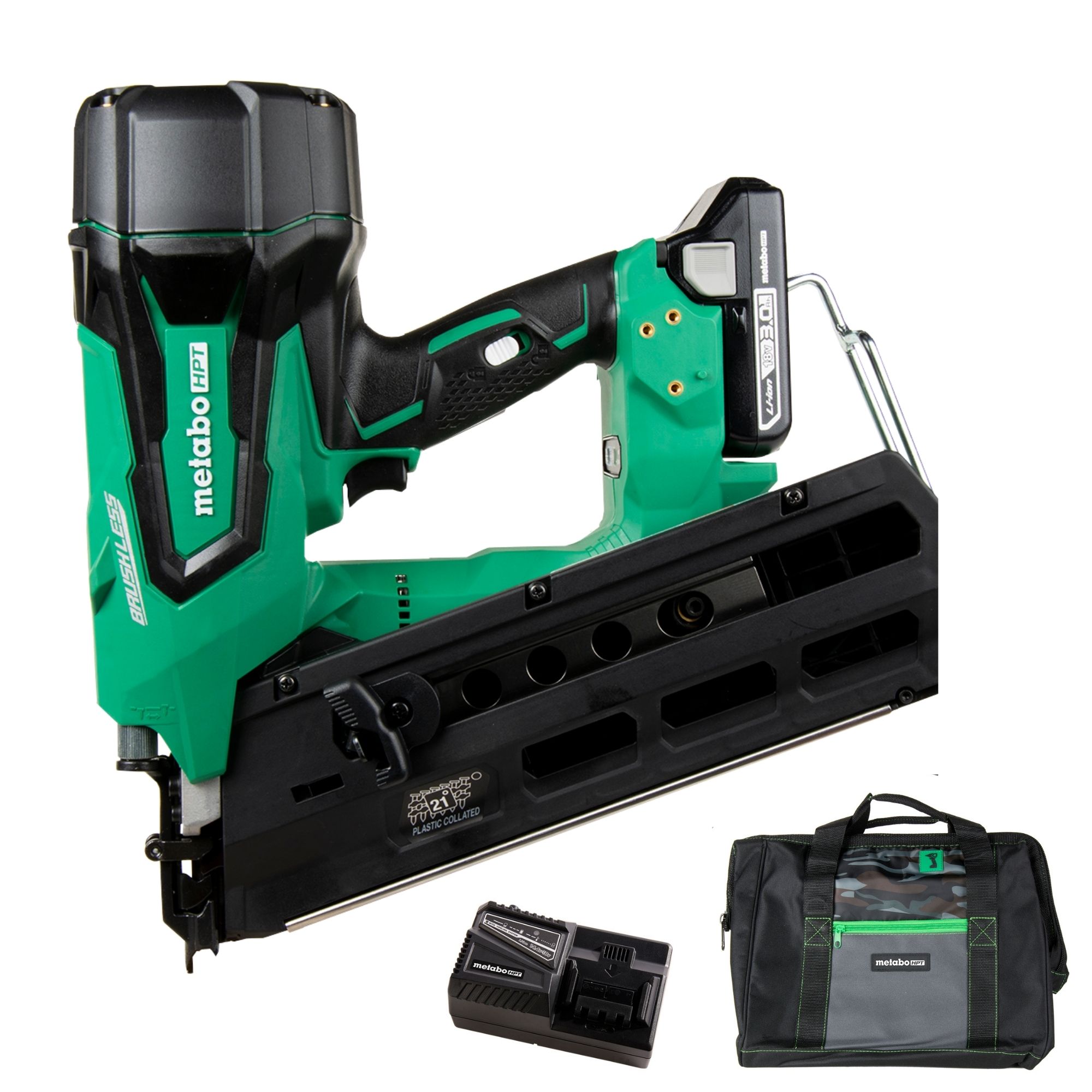 Metabo HPT (was Hitachi Power Tools) 3.5-in 21-Degree 18-Volt Cordless Framing Nailer Metabo HPT (was Hitachi Power Tools) 3.5-in 21-Degree 18-Volt Cordless Framing Nailer