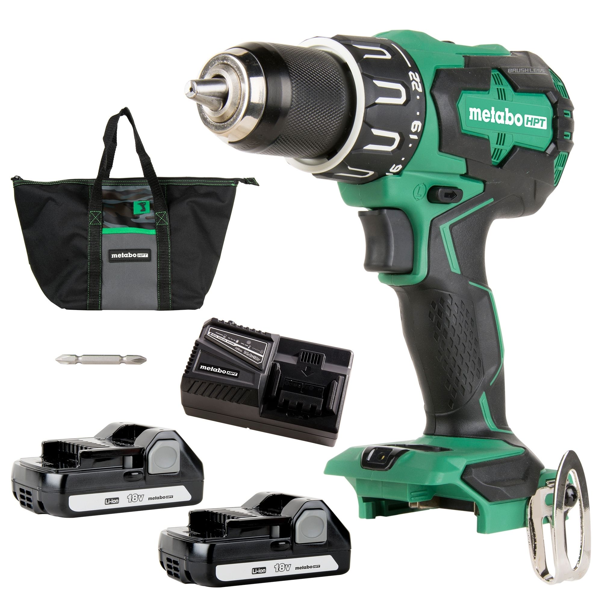 Metabo HPT (was Hitachi Power Tools) 18-Volt 1/2-in Brushless Cordless Drill (Charger Included and 1-Battery Included) Metabo HPT (was Hitachi Power Tools) 18-Volt 1/2-in Brushless Cordless Drill (Charger Included and 1-Battery Included)