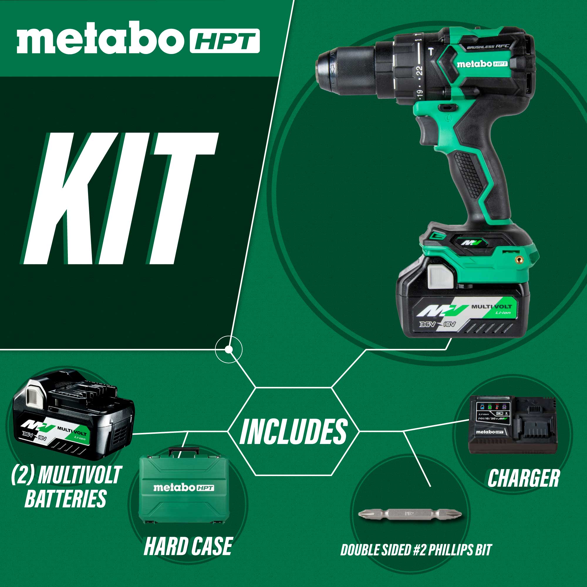Metabo HPT (was Hitachi Power Tools) 36-Volt Power Tool Battery Charger (1-Battery Included) Metabo HPT (was Hitachi Power Tools) 36-Volt Power Tool Battery Charger (1-Battery Included)