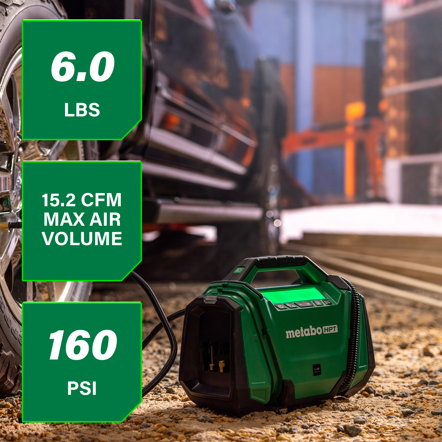 18V MultiVolt™ Cordless Dual Function Inflator (Tool Body Only