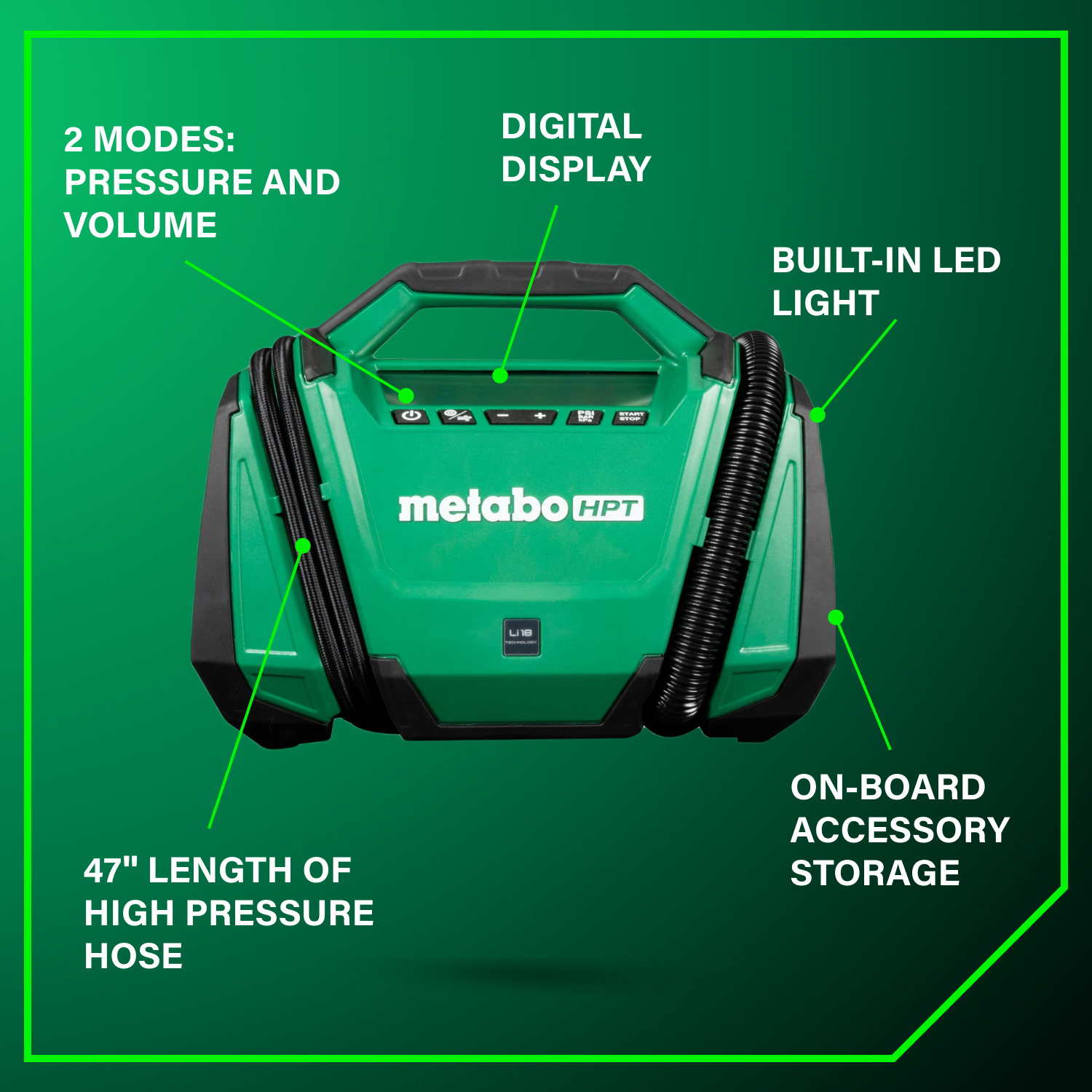 18V MultiVolt™ Cordless Dual Function Inflator (Tool Body Only